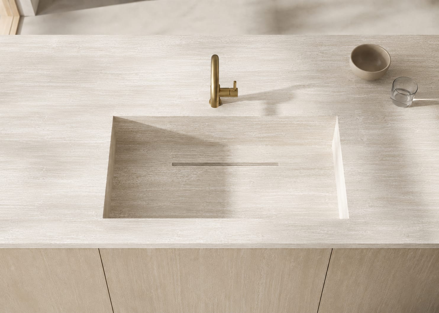 Travertino Bianco Vein Cut